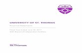 UNIVERSITY OF ST. THOMAS · PDF fileIncome Tax Reduction - 2,632,187 - 4002,632,187 Net Nonoperating (Loss ... UNIVERSITY OF ST. THOMAS NOTES TO FINANCIAL STATEMENTS JUNE 30, 2017