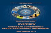 OVERVIEW - Under Secretary of Defensecomptroller.defense.gov/Portals/45/.../amendment/...Overview_Book.pdfOverview – FY 2015 OCO Budget Amendment OVERSEAS CONTINGENCY OPERATIONS