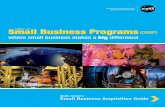 NASA Centers Small Business Acquisition Guide · PDF filePrograms and how to do business with NASA. Cover ... (NASA/Rad Sinya) 4. NASA Glenn engineer Dr. Peter Peterson ... NASA Centers