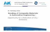 Bonding of Composite Materials in Automotive · PDF fileBonding of Composite Materials ... Adhesives for bonding composite materials Joint design for adhesive bonding Processing and