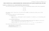 SECTION 9.2: ARITHMETIC SEQUENCES and … 9.2: ARITHMETIC SEQUENCES and PARTIAL SUMS ... (Chapter 9: Discrete Math) 9.13 PART B: ... arithmetic sequences often arise from linear models.