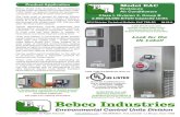 Bebco Model EAC Enclosure Air Conditioners Enclosure · PDF fileModel EAC Enclosure Air Conditioners may also be specified with 1,000 BTUH or 1,500 BTUH ... 480 VAC Units feature isolated