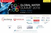 GLOBAL WATER SUMMIT 2016 North Africa Office, ... • GLOBAL WATER SUMMIT 2016 • WATER 2050 •  • @watermeetsmoney • # ... SANJAY …