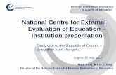 National Centre for External Evaluation of Education ... · PDF fileNational Centre for External Evaluation of Education – institution presentation ... CRAVAT/TIE –a tradition