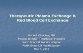 Therapeutic Plasma Exchange & Red Blood Cell Exchange · PDF fileTherapeutic Plasma Exchange & Red Blood Cell Exchange Vishesh Chhibber, MD Medical Director, ... Autoantibody (AIDP,