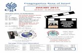 Congregation Sons of Israel - St. Cathy's · PDF fileCongregation Sons of Israel ONTINUING THE VISION — UILDING OUR FUTURE JANUARY 2015 10 Tevet—11 Shevat 5775 JANUARY DATES TO