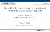 How the Revised Uniform Unclaimed Property Act is · PDF file · 2017-06-22How the Revised Uniform Unclaimed Property Act is Impacting A/P ... the Revised Uniform Unclaimed Property