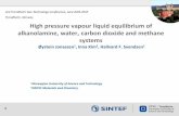 High pressure vapour liquid equilibrium of alkanolamine ... · PDF fileHigh pressure vapour liquid equilibrium of alkanolamine, water, carbon dioxide and methane ... Methane solubility