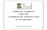 Code of Conduct Sept 2011 - · PDF file2 FOREWORDFOREWORD The “Code of Conduct for the commercial production of ostriches” provides minimum standards for the commercial production