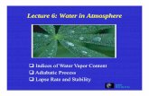 Lecture 6: Water in Atmosphere - Home | yu/class/ess55/lecture.6.water.all.pdf · ESS55 Prof. Jin-Yi Yu Saturation Vapor Pressure Saturation vapor pressure describes how much water