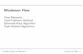 Flow Networks Ford-Fulkerson Method Edmonds-Karp Algorithm ...bylander/cs5633/notes/maximum-flow.pdf · Flow Networks Ford-Fulkerson Method Edmonds-Karp Algorithm Push-Relabel Algorithms.