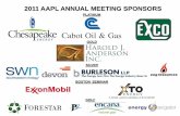 2011 AAPL ANNUAL MEETING  · PDF file2011 AAPL ANNUAL MEETING SPONSORS PLATINUM GOLD SILVER BOSTON SEMINAR ... • Our team consists primarily of embedded GIS Analysts and