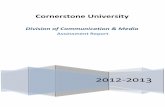 Division of Communication & Media - Cornerstone … Report for the Communication and Media Studies Division 2012/2013 Division Chair Summary ... 2013-2014 Academic budget requests