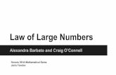 Law of Large Numbers - University of Massachusetts Amherstpeople.math.umass.edu/~tevelev/391A_2015/LLN.pdf · each random variable has the same ... They can predict what proportion