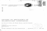 OF MECHANICS OF FILAMENTARY COMPOSITES - · PDF fileTECH LIBRARY KAFB. NM 0099507 NASA CR-492 STUDIES OF MECHANICS OF FILAMENTARY COMPOSITES By Norris F. DOW, B. Walter Rosen, and