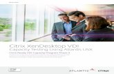 Citrix XenDesktop VDI - Citrix Ready Marketplace · PDF fileWhite Paper citrix.com/ready 2 Citrix XenDesktop VDI Capacity Testing Using Atlantis USX While virtual desktop infrastructure