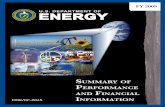 FY 2009 Summary Report - Department of Energy · PDF fileManagement and Performance Challenges, ... revolutionary technologies that are too risky for industry to fund; ... Human Capital