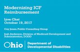 Modernizing ICF Reimbursementdodd.ohio.gov/Training/Documents/ICF Reimbusement Live Chat...Modernizing ICF Reimbursement Live Chat October 19, 2017 ... Overview. ICF Reimbursement