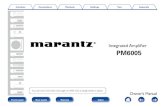 Integrated Amplifier PM6005 - Marantz UK · PDF fileIntegrated Amplifier PM6005 You can print more than one page of a PDF onto a single sheet of paper. 2 ... The Marantz Super Audio