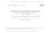 Achievement goals, the classroom environment, and ... · PDF fileAchievement goals, the classroom environment, and reflective thinking: A conceptual framework. Electronic Journal of