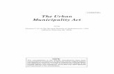 UNEDITED The Urban Municipality Act - · PDF fileThe Urban Municipality Act ... PUBLIC SERVICES AND MUNICIPAL UNDERTAKINGS 188 Art gallery ... 270 Interest and sinking fund accounts