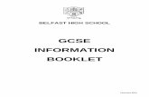 GCSE INFORMATION BOOKLET - Belfast High INFORMATION BOOKLET February 2014 . INDEX ... History Home Economics (Food and Nutrition) ... The written papers are worth 40% of the overall