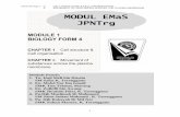 MODUL EMaS JPNTrg -   · PDF fileMODUL EMaS JPNTrg MODULE 1 BIOLOGY FORM 4 CHAPTER 1. Cell structure & Cell organisation CHAPTER 2. ... 1 2 3 4 5 6 100 ml clip Distilled water