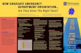 NEW GRADUATE EMERGENCY DEPARTMENT ORIENTATION · PDF fileDEPARTMENT ORIENTATION ... Orientation to Emergency Nursing: Perceptions of New Graduate Nurses. Journal of Emergency Nursing.