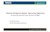 Oracle Projects Suite- Security Options - Tripod.comidealpenngroup.tripod.com/sitebuildercontent/OAUG2008/Collaborate...The Projects Suite… Oracle Projects Intelligence ... • Manage