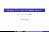 Advanced Microeconomic Analysis, Lecture 1 - · PDF fileAdvanced Microeconomic Analysis, ... Advanced Microeconomic Theory, ... L In the standard consumer problem with two goods, the