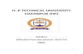HPTU FINAL AllSem.doc · Web viewH .P TECHNICAL UNIVERSITY HAMIRPUR (HP) Syllabus [Effective from the Session: 2013-14] MCA MCA COURSE STRUCTURE FIRST YEAR Semester – I Course Code