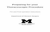 Preparing for your Thoracoscopic Proceduresurgery.med.umich.edu/thoracic/pdf/thoracoscopicbooklet.pdf · Thoracic surgery Preparing for your Thoracoscopic Procedure - 6 - In the hospital/immediately
