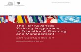 The IIEP Advanced Training Programme in Educational Planning and Management PAA … ·  · 2013-04-23Training for education development and reform Educational planning and resource