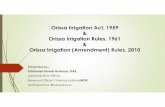 Orissa Irrigation Act, 1959 & Orissa Irrigation Rules, 1961rotiodisha.nic.in/files/TRAINING MATERIAL/PPT/REVENU… ·  · 2016-11-30Orissa Irrigation Act, 1959 & Orissa Irrigation