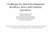 Challenges for Rural Development inTailevu, Rewa and ... · PDF fileChallenges for Rural Development inTailevu, Rewa and Naitasiri provinces ... is the dairy industry looking at perpetual