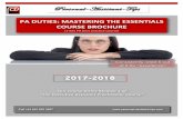 public pa duties mastering the essentials brochure 2017  · PDF fileCall +44 845 862 2687  ! Personal-Assistant-Tips -Assistant Tips 2017-2018 ! Consistently rated 5 out