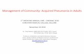 Management of Community- Acquired Pneumonia in CME pdfs/Dr. Dilip Mathai CAP.2016-12-29Management of Community- Acquired Pneumonia in Adults ... â€¢Pulmonary Pathophysiology and
