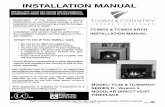 INSTALLATION MANUAL - Town & Countrytownandcountryfireplaces.com/app/uploads/...2-Installation-Manual.pdf · INSTALLATION MANUAL ... Wall Termination Venting Chart ... the installing