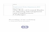 The Role of Central Banks in Meeting Development and ... · PDF fileThe Role of Central Banks in Meeting Development and Employment ... evidence on the pivotal roles that central banks