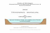 Wastewater Stabilization Lagoon Training Course Stabilization Lagoon Training Course Prepared By The Operator Training and Certification Unit Michigan Department of Natural Resources