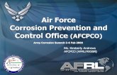 Air Force Corrosion Prevention and Control Office · PDF fileAir Force Corrosion Prevention and Control Office (AFCPCO) ... Overview •Mission/People ... USAF Corrosion Prevention