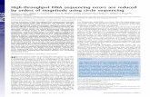High-throughput DNA sequencing errors are reduced by ... · PDF fileHigh-throughput DNA sequencing errors are reduced by orders of magnitude using circle sequencing Dianne I. Loua,1,