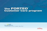 The FORTEO Customer Care program - LillyPro · PDF filethrough the FORTEO Customer Care program. 4 5 ... the full dose of medicine has been injected from the FORTEO Pen. I CAN SEE