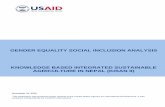 GENDER EQUALITY SOCIAL INCLUSION ANALYSIS …pdf.usaid.gov/pdf_docs/PA00MFDV.pdf · AGRICULTURE IN NEPAL (KISAN II ... ANSAB Asia Network for Sustainable Agriculture and Bio ... ethnic