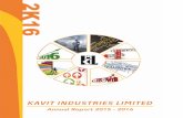 KAVIT INDUSTRIES LIMITEDkavitindustries.in/reports/annual-report-15-16.pdf · Sheetal Samriya & Associates, Chartered Accountants bearing Firm Registration No. 011478C as the Statutory