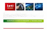 European chance In industry & technologies- Semicon · PDF file · 2017-02-08"Pervasive fixed and mobile connectivity ... • a highly efficient, ... authentication industrial systems