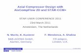 Axial Compressor Design with AixCompFlow 2D and · PDF fileAxial Compressor Design with AixCompFlow 2D and STAR-CCM+ STAR USER CONFERENCE 2011 23rd March 2011 Amsterdam, The Netherlands