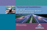 Technical Guideline - Asphalt · PDF fileThis technical guideline covers the requirements for generic classes of ... polymers) and non-homogenous ... Natural or synthetic emulsion