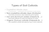 Types of Soil Colloids - Crop and Soil Science Colloid 2.pdf · Types of Soil Colloids ... Organic (humus) colloids ... They are not mineral or crystalline in nature 3. Consist of