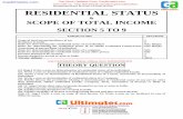 Residential Status & Scope of Total Income - Ca Ultimates · PDF fileResidential Status & Scope of Total Income 135 RESIDENTIAL STATUS & SCOPE OF TOTAL INCOME SECTION 5 TO 9 PARTICULARS
